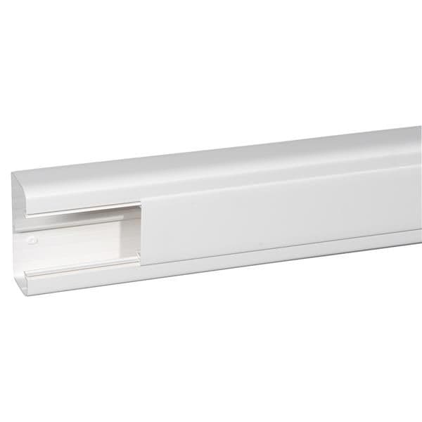 Goulotte DLP design 50 x 105mm Blanc - 2m - couvercle 65mm vue 1