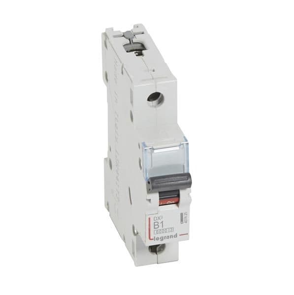 Disjoncteur DX³ 6000A / 10kA 1 pôle courbe B 01A 230 / 400V - 1 module vue 1