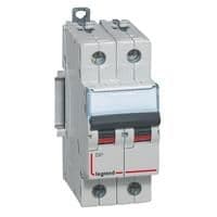 Disjoncteur DX³ 10000A / 16kA 2 pôles courbe B 10A 230 / 400V - 2 modules vue 1