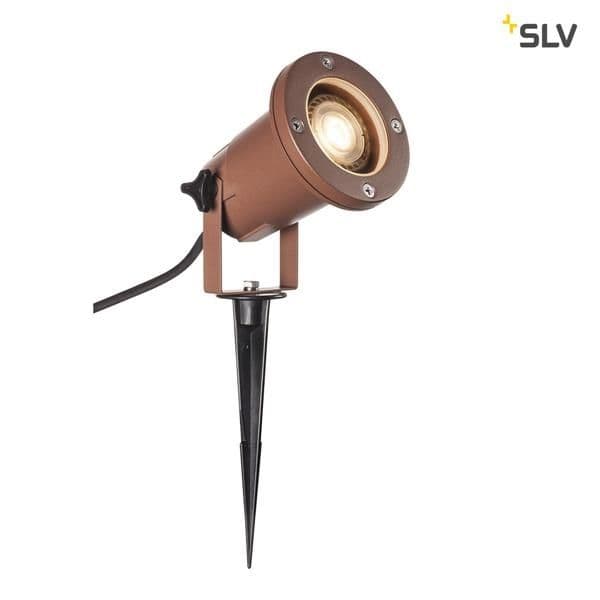 Spot extérieur sur piquet Big Nautilus Qpar51, Rouille, IP65, maximum 11W vue 1