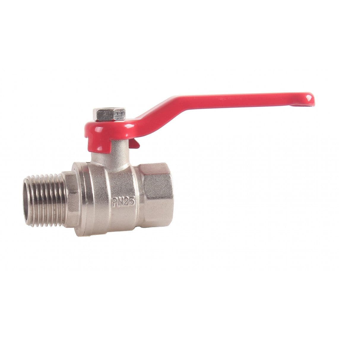 988596613 robinet à sphère, nickelé, 1/2" F x 1/2" M vue 1