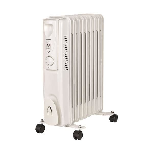 Radiateur à bain d'huile 9 ailettes avec thermostat réglable 800 - 1200 - 2000W IP20 vue 1