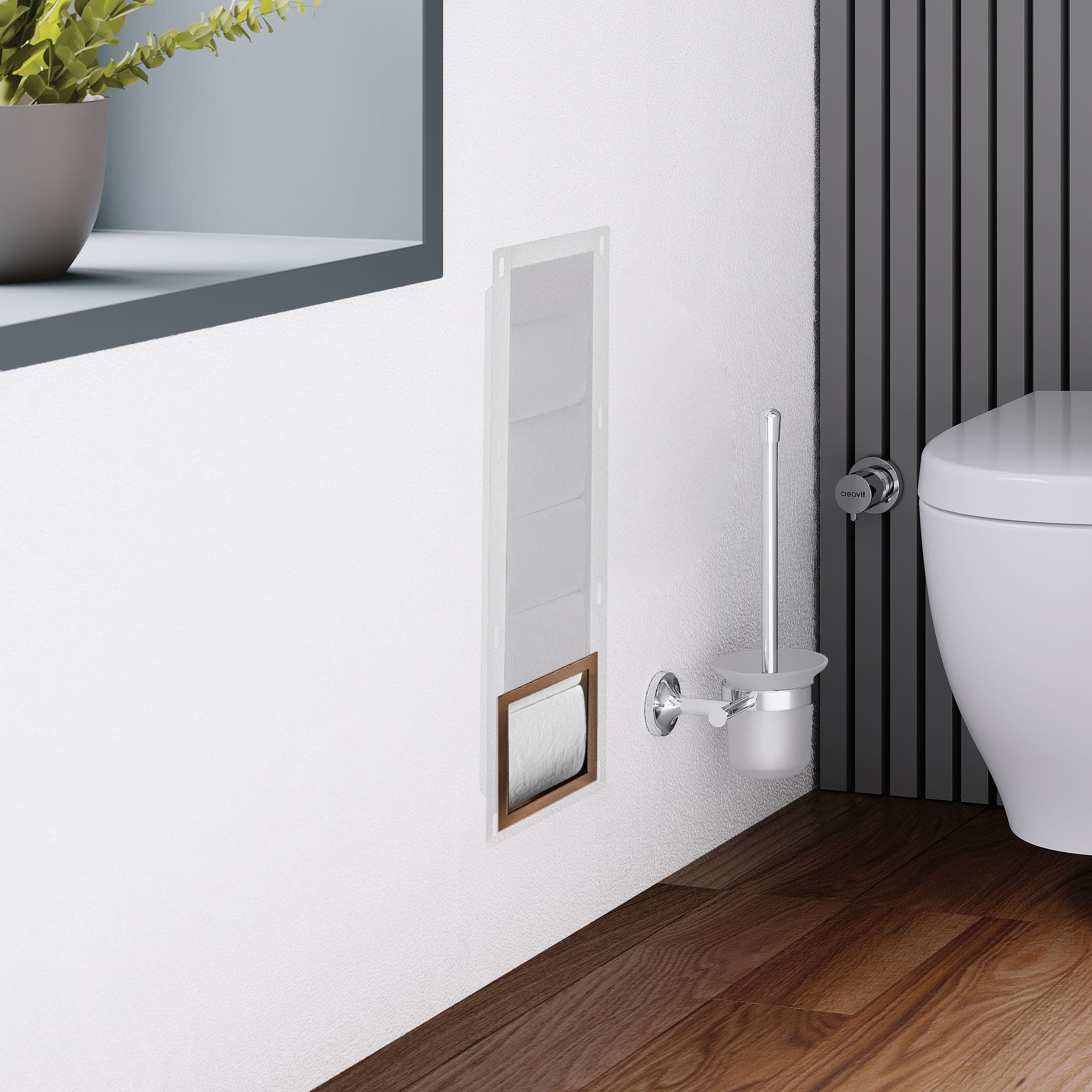 ALONI INSERT SÉPARÉ POUR PORTE-ROULEAU DE RÉSERVE - CUIVRE BROSSÉ vue 1