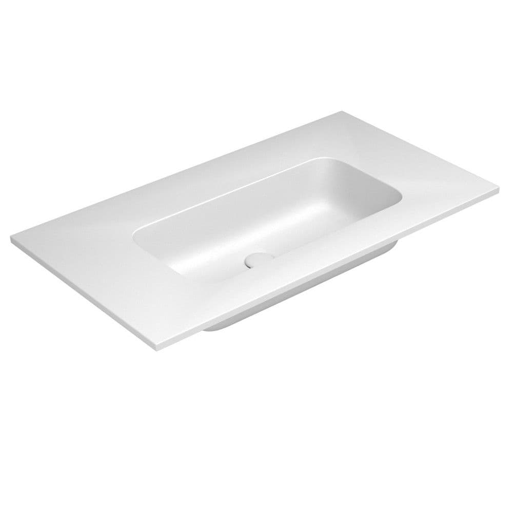 Van Marcke by Falper Fin tablette avec 1lavabo L905xW505xH143mm blanc mat vue 1