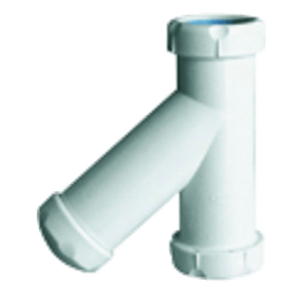 Nicoll siphon bouteille sortie verticale 40 x 40 mm PVC blanc vue 1