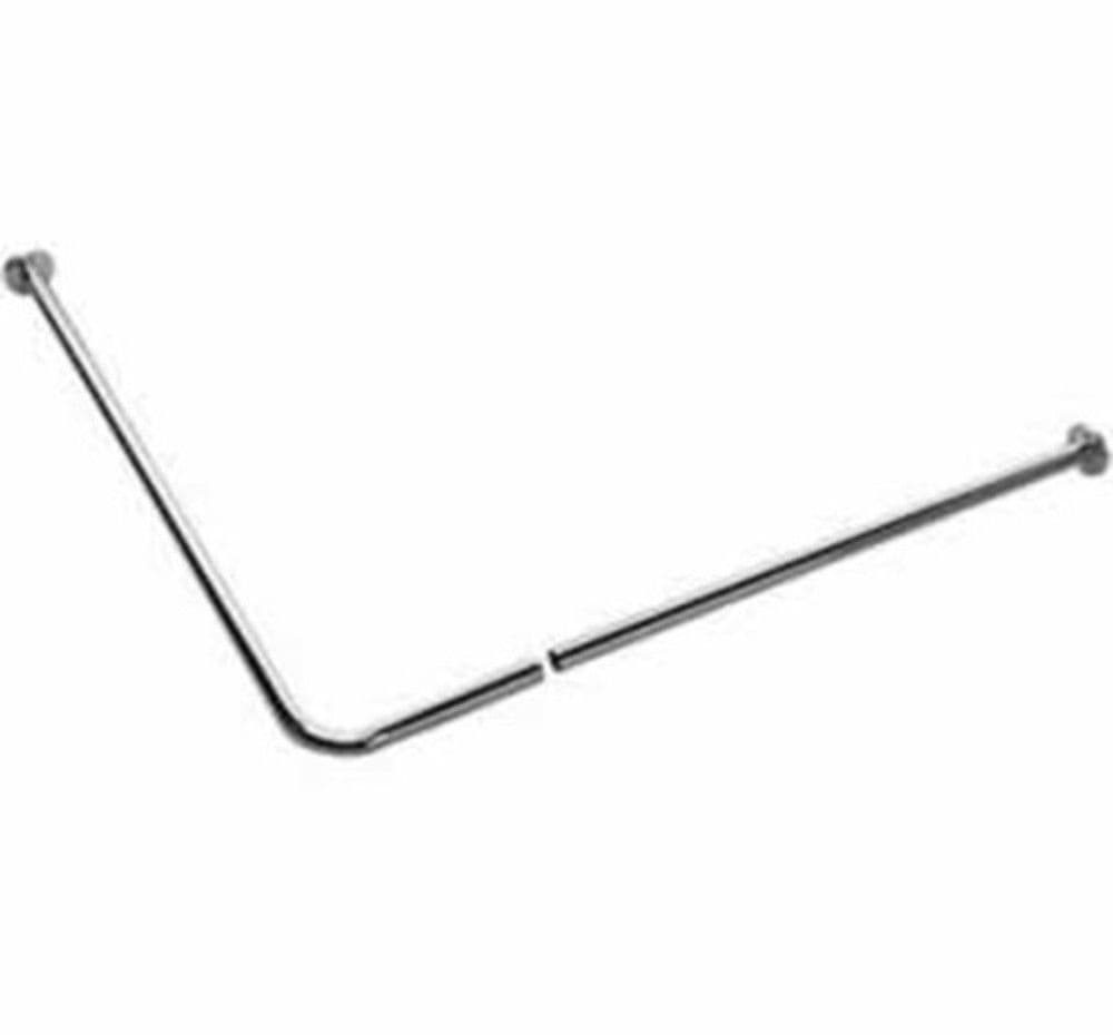Porte-rideau Forme L 800x800mm barre D25mm laiton chromé vue 1