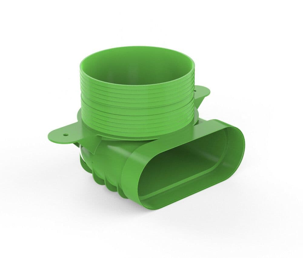 Duco DucoFlex adaptateur coudé pour bouche modèle court ovale D125 vue 1