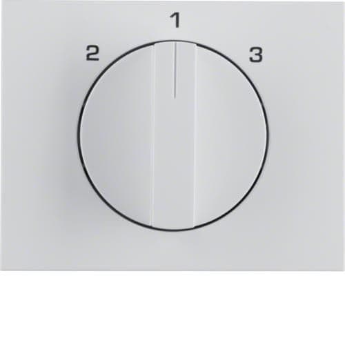 Enjoliveur avec bouton rotatif pour interrupteur 3 paliers sans position 0 K.1 Blanc polaire, bril vue 1
