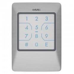 Faac XKP W 868 Inox - Clavier à code sans fil 868MHz avec couvercle Inox et touches Bleues rétro-écl vue 1