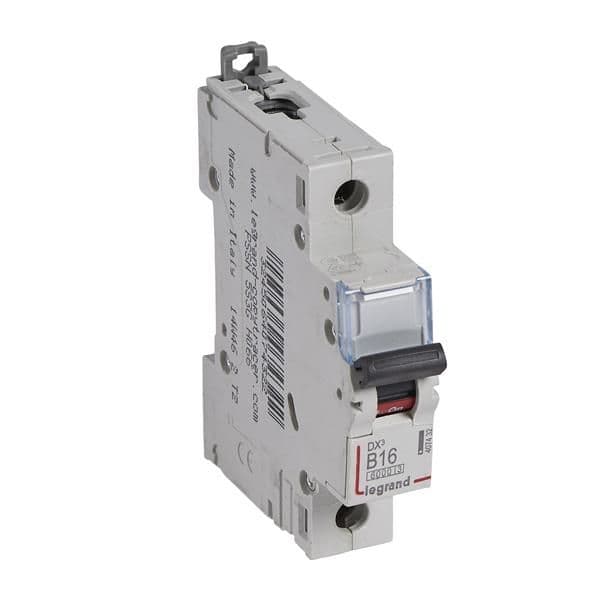 Disjoncteur DX³ 6000A / 10kA 1 pôle courbe B 16A 230 / 400V - 1 module vue 1