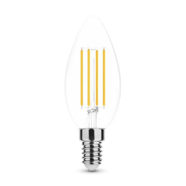 Lampe filament Led flamme - 7W - E14 - 2700K - 360° - 806lm - dimmable blister de 2 pièces vue 1