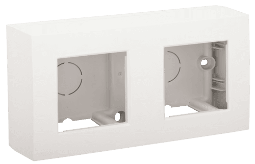 Kit de montage en saillie double pour deux fonctions encastrées, couleur white vue 1