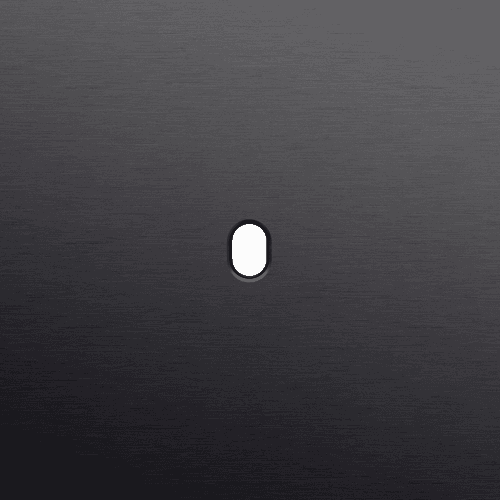 Plaque de recouvrement simple, pour des fonctions de commutation simple, couleur Niko Toggle alu black brushed vue 1