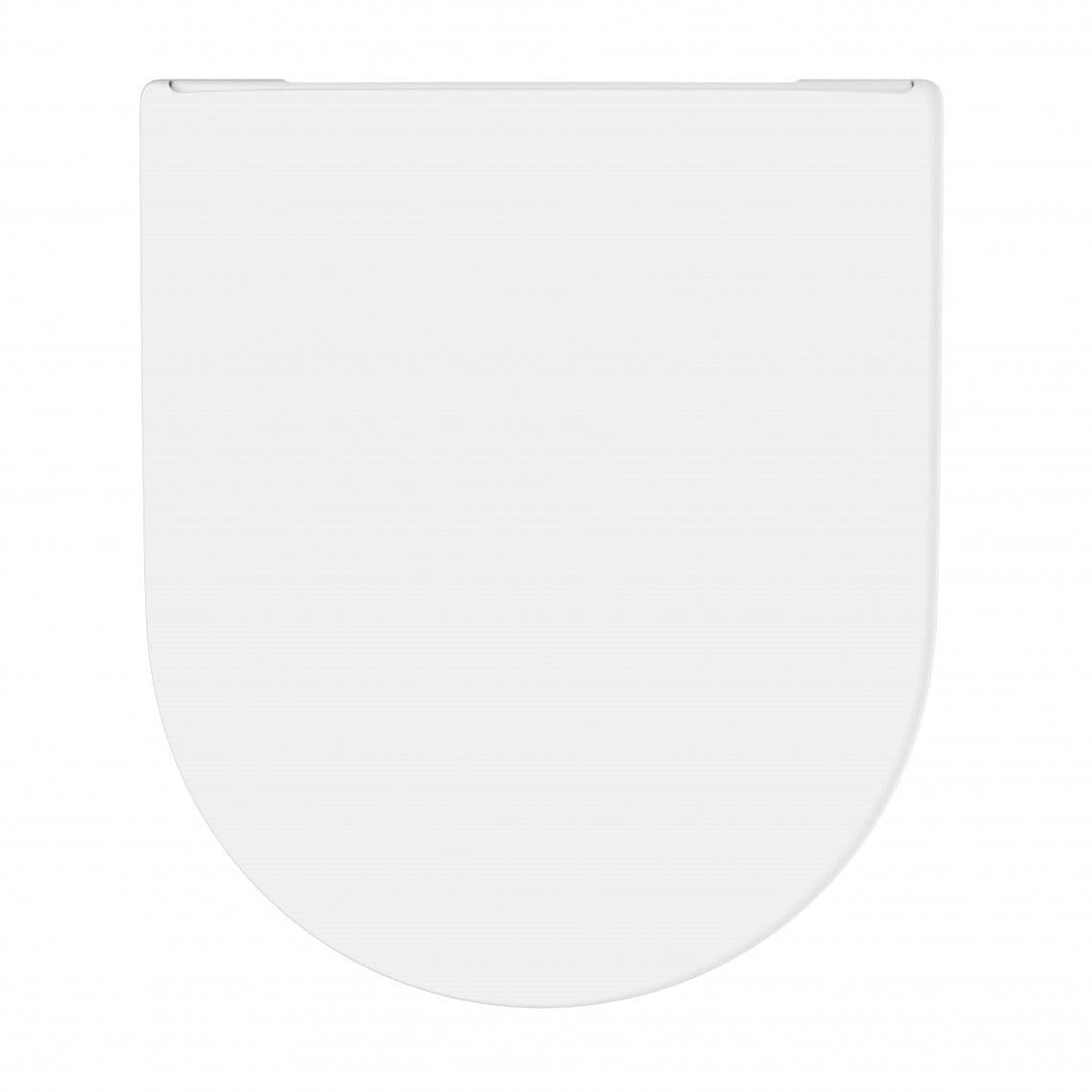 82815 Abattant WC en duroplast WHITE, en forme de D, PRO 8, avec frein de chute et déclipsable vue 1