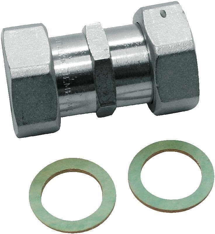 RACCORD POUR COMPTEUR 2 ECROUS LIBRES 4/4"FF vue 1