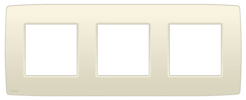 Plaque de recouvrement triple, entraxe de 71 mm, couleur Niko Original cream vue 1