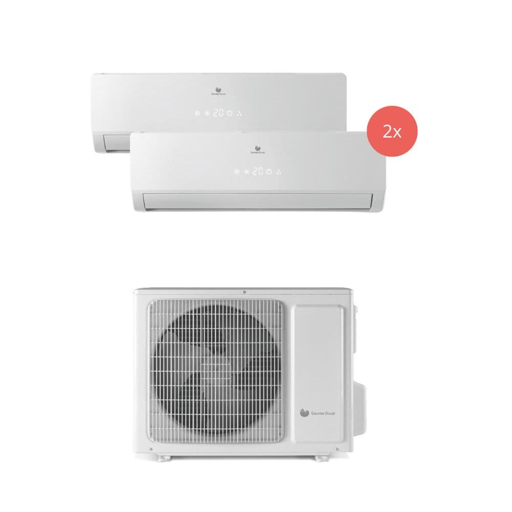 Bulex - VivAir - climatisation split - unité extérieure SDH1-050MNA2O + 2 x unité intérieure 20-025 - 2 chambres vue 1