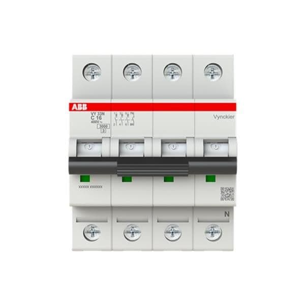 Disjoncteur VY30 3 pôles + N courbe C 16A 3kA vue 1