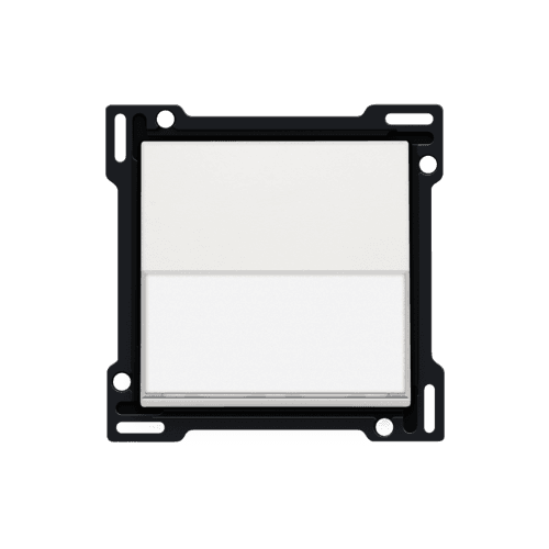 Set de finition avec porte-étiquette pour interrupteur ou bouton-poussoir simple, couleur white vue 1