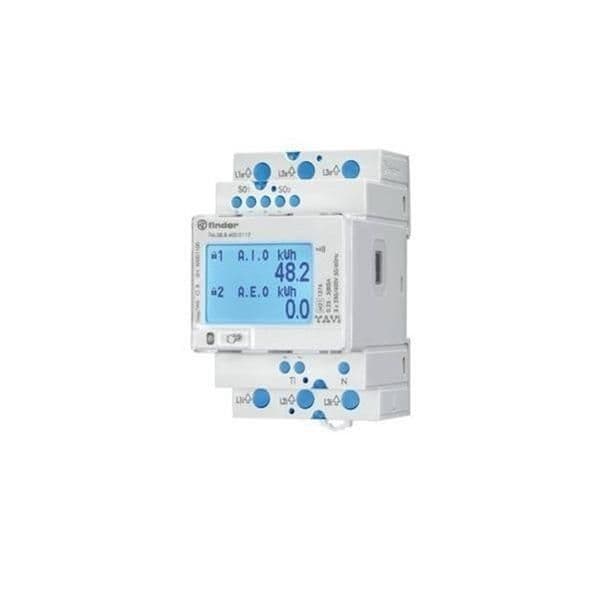 Compteur d'énergie triphasé 3 ou 4 fils 80A, digital, MID, NFC 230 / 400V avec ou sans neutre bidire vue 1