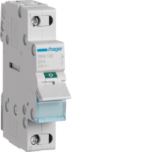 Interrupteur modulaire 1 pôle 32A vue 1