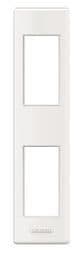 LivingLight - support plaque profilé 1 + 1 module Blanc vue 1