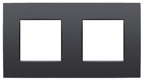 Plaque de recouvrement double avec un entraxe de 71 mm, couleur Niko Intense anthracite coated vue 1