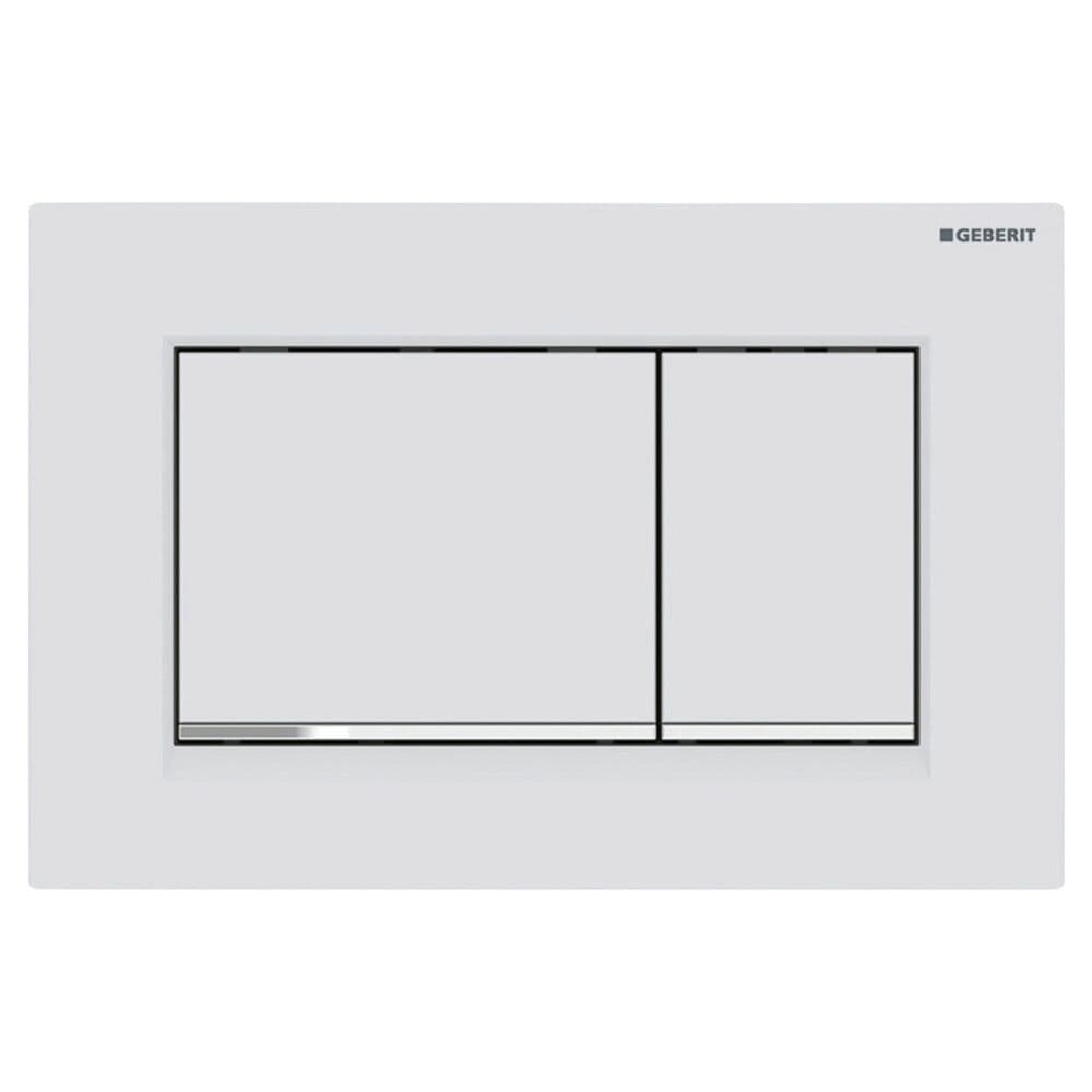 Geberit Sigma30 plaque de commande pour réservoir de chasse encastré blanc mat vue 1