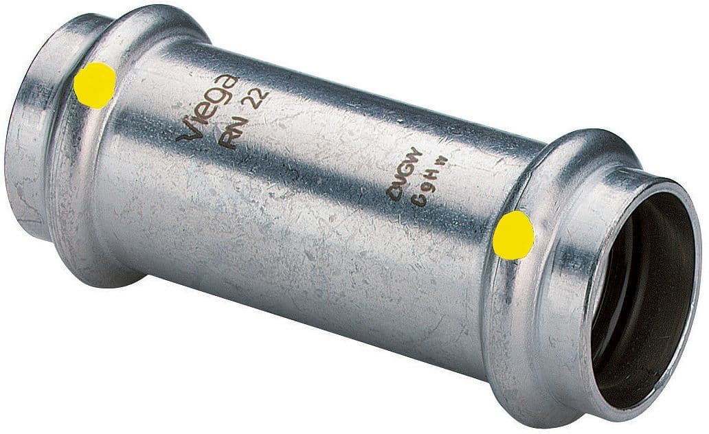 MANCHON COULISSANT 15MM SANPRESS INOX GAZ VIEGA vue 1