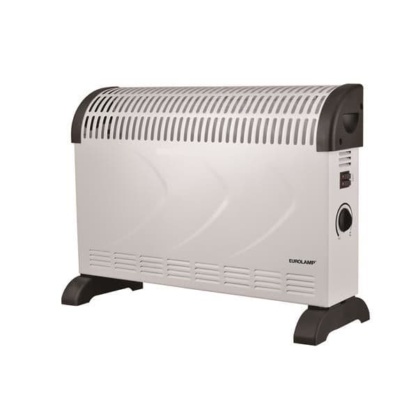 Convecteur avec thermostat réglable Blanc 750 - 1250 - 2000W avec voyant de puissance vue 1