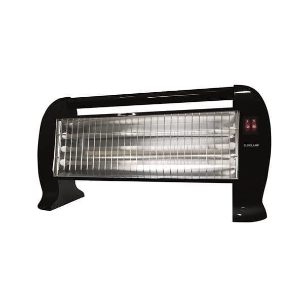 Chauffage à quartz Noir 400 - 800 - 1200W avec voyant de fonctionnement vue 1