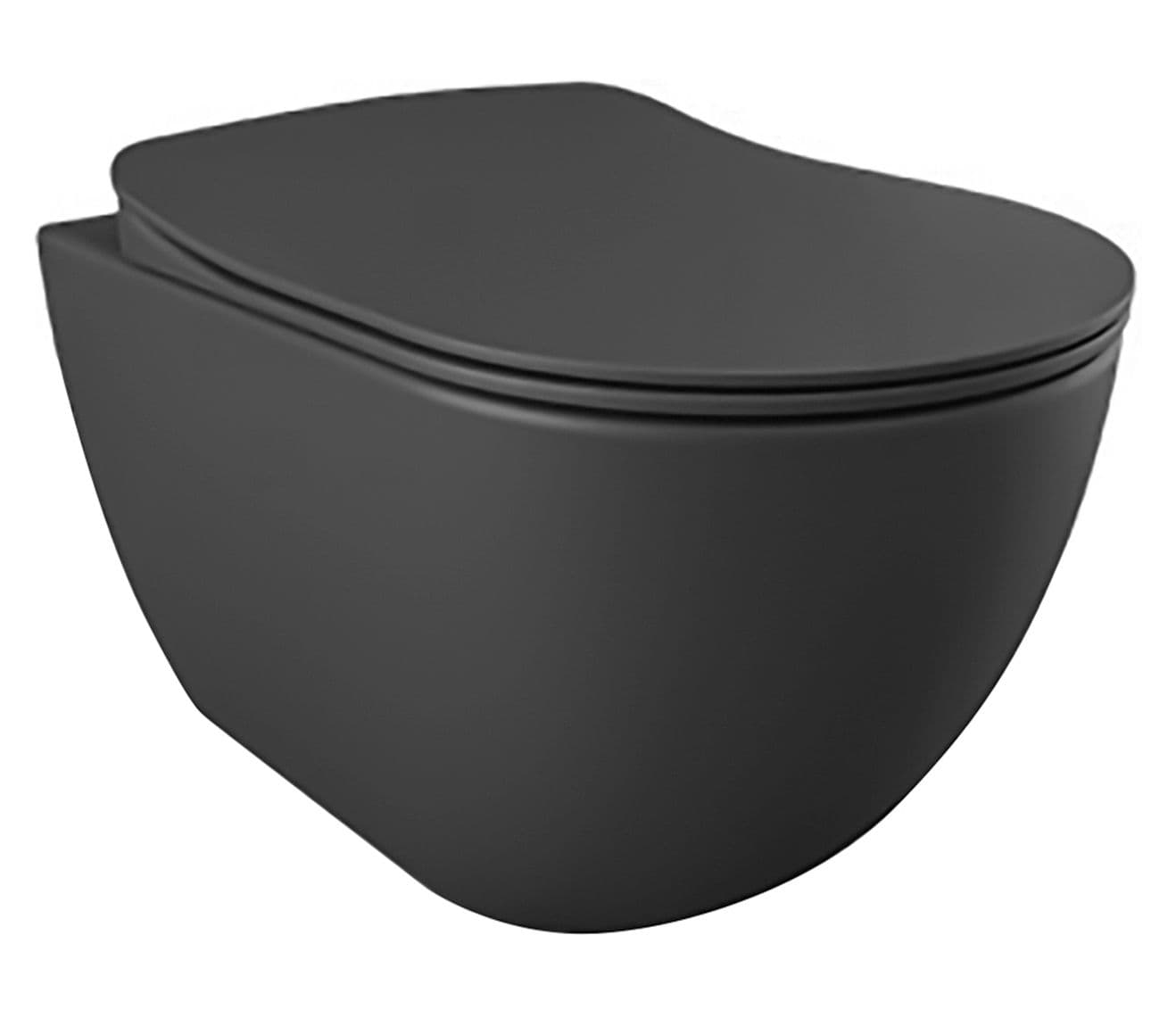 WC SUSPENDU DESIGN GRIS - ANTHRACITE MAT vue 1
