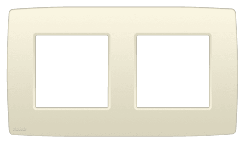 Plaque de recouvrement double avec un entraxe de 71 mm, couleur Niko Original cream vue 1