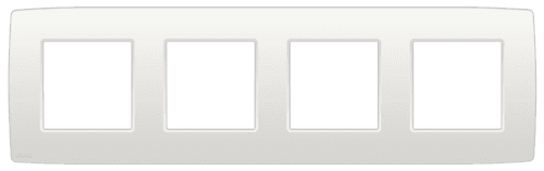 Plaque de recouvrement quadruple, entraxe de 71 mm, couleur Niko Original white vue 1