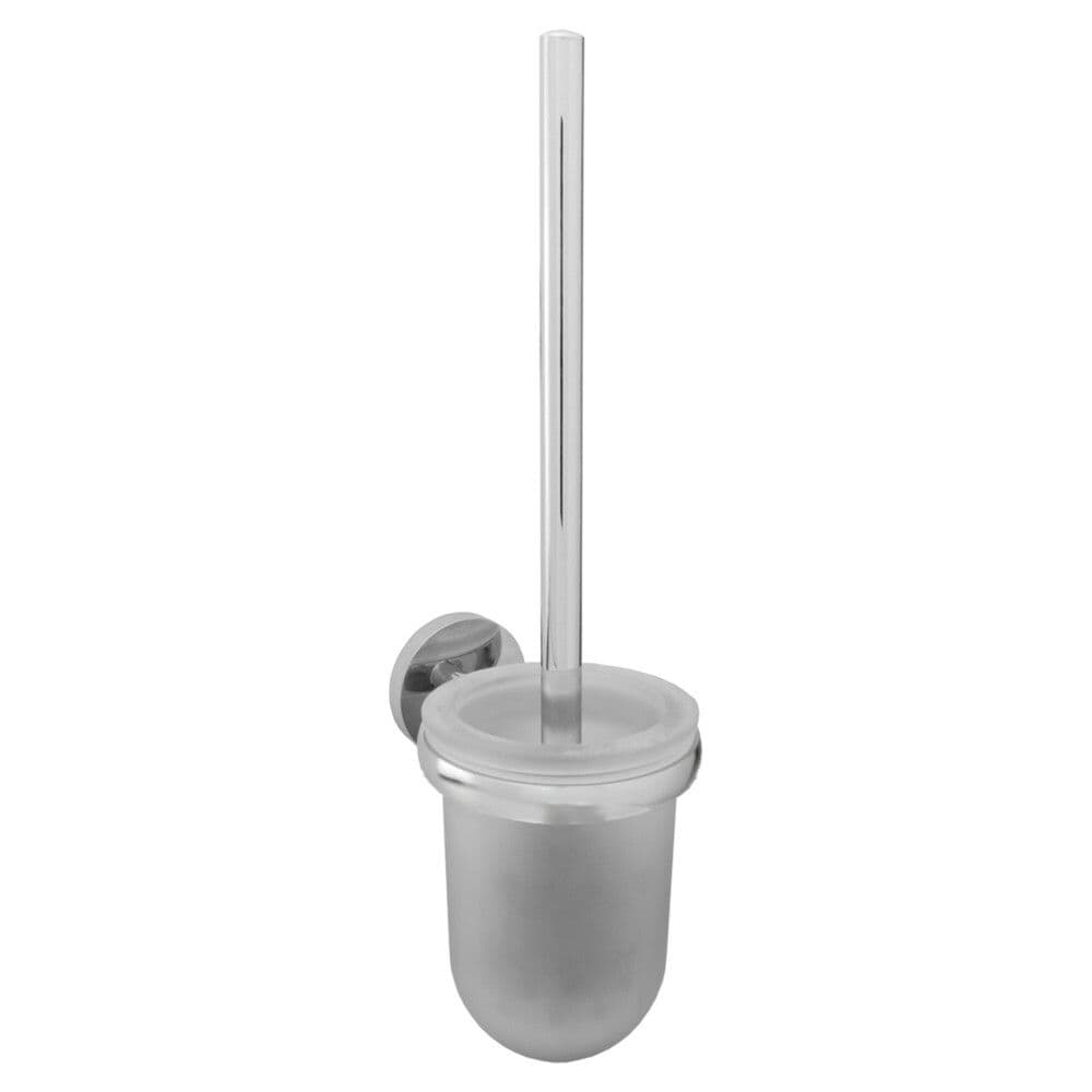 Van Marcke Frea porte-brosse WC laiton et verre mural chromé vue 1