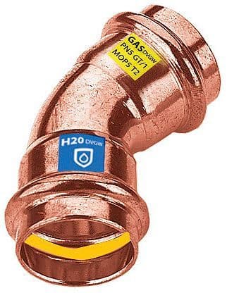 COUDE 45° FF 22MM FRABOPRESS SECURFRABO COMBI vue 1