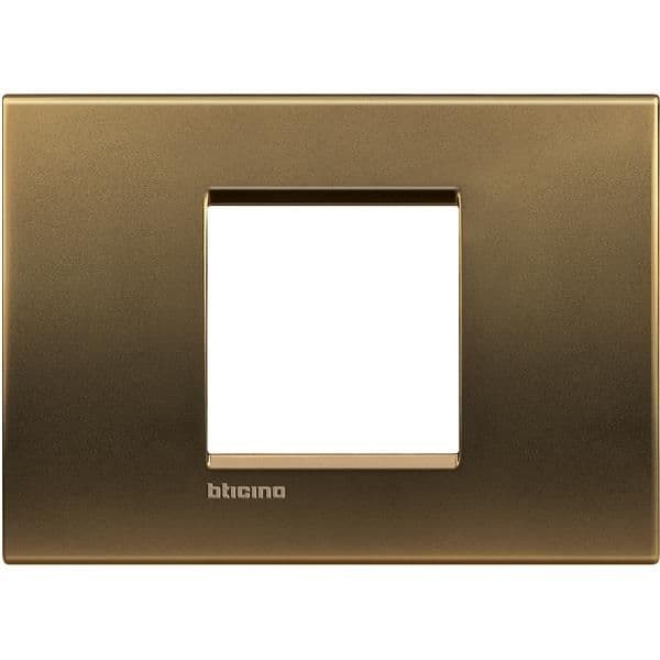 LivingLight - plaque rectangulaire large 2 modules Bronze vue 1