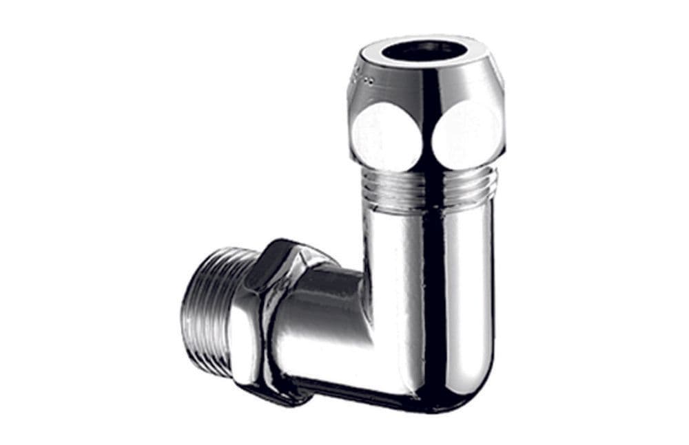 Schell raccord d'alimentation avec filet extérieur coudé 1/2"M x D 10 laiton vue 1