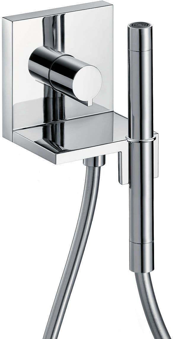 SET DE FINITION MODUL DE DOUCHE A MAIN+ COUDE DE RACCORDEMENT AXOR STARCK SHOWER COLLECTION CHROME vue 1