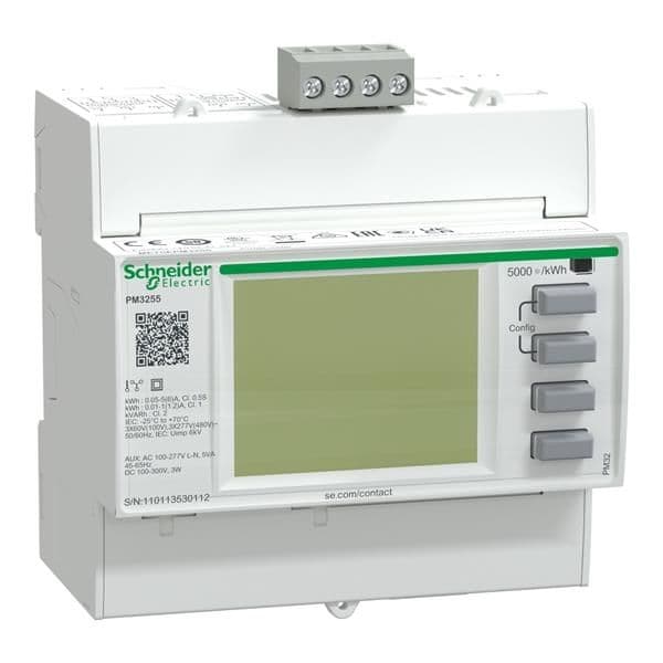 Centrale de mesure PM3255 - 2 entrées numériques - 2 sorties numériques - Rs485 vue 1