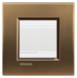 LivingLight - plaque rectangulaire 2 modules Bronze vue 1