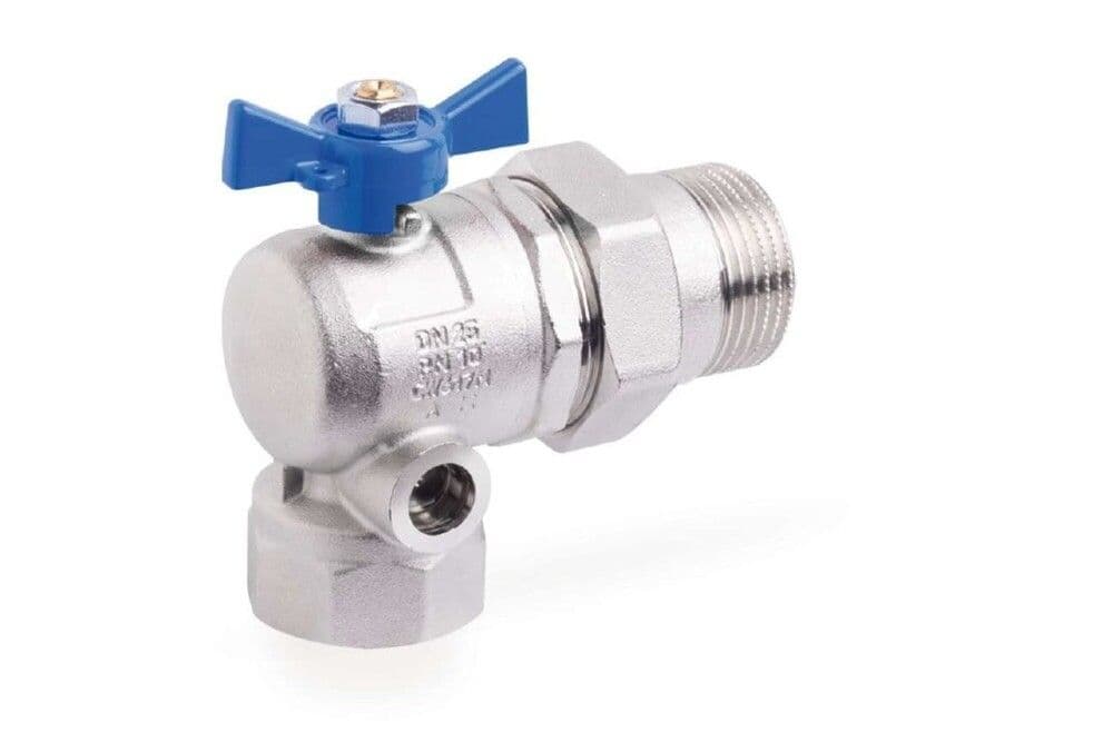 SYSTEMPEX vanne à bille équerre D4/4" bleu vue 1