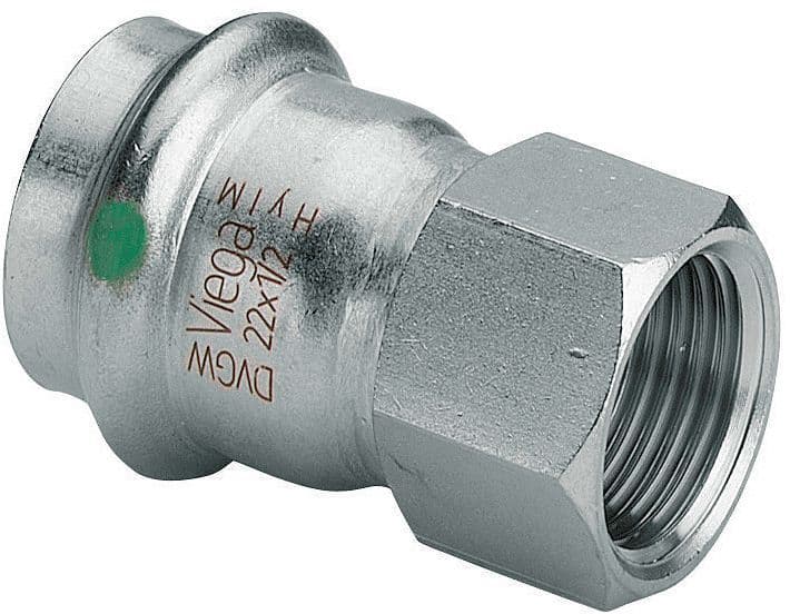 RACCORD 4/4"F-28MM SANPRESS INOX VIEGA vue 1