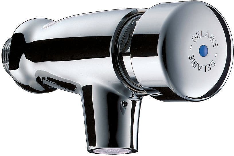 ROBINET MURAL TEMPORISE EAU FROIDE TEMPOSTOP DELABIE 7 SEC CHROME vue 1