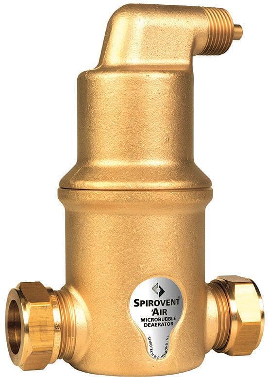 SEPARATEUR D'AIR SPIROVENT AVEC RACCORD RAPIDE HORIZONTAL 22MM vue 1