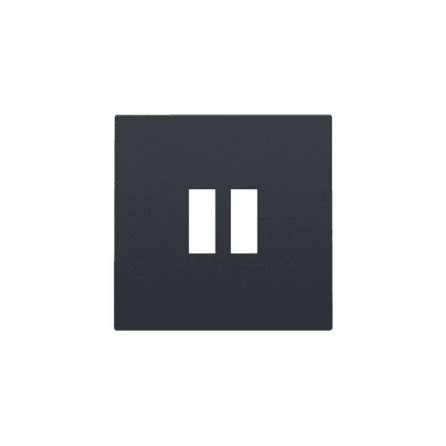 Set de finition pour chargeur double USB-A, couleur anthracite coated vue 1