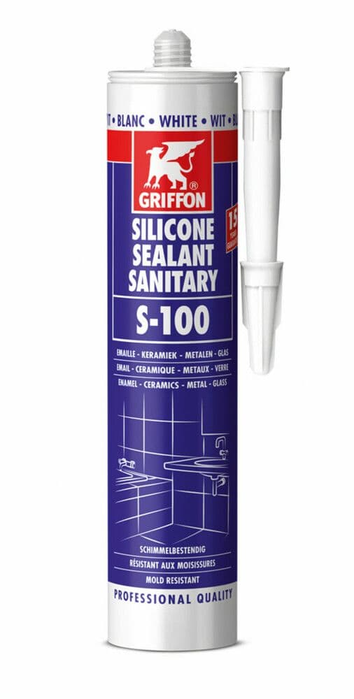 Griffon S-100 cartouche silicone de 300 ml blanc non peinturable vue 1