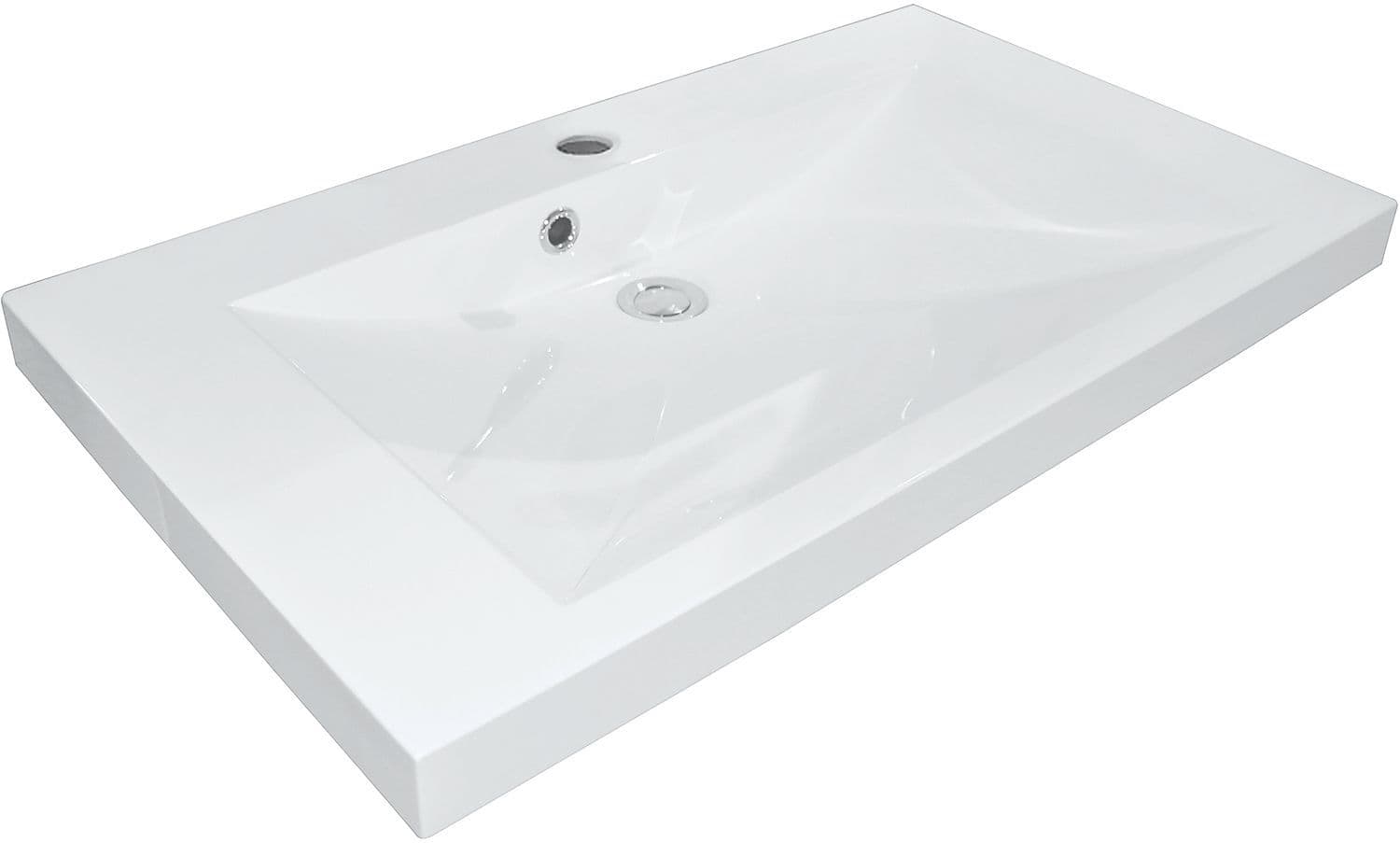 TABLET MARBRE ARTIFICIEL CITA 60X40,6 1 LAVABO BLANC vue 1