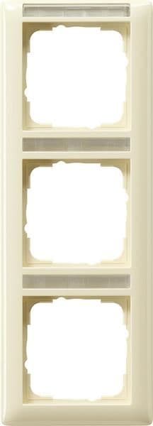 Cadre de finition Gira standard 55 avec zone d'inscription Blanc crème brillant vue 1