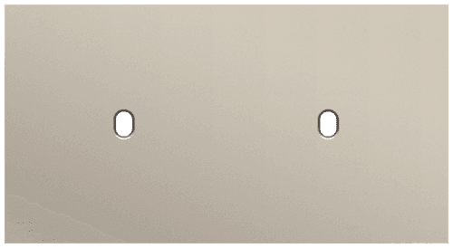 Plaque de recouvrement double, horizontale 71 mm d'entraxe, pour deux fonctions de commutation simple, Niko Toggle steel champagne coated vue 1